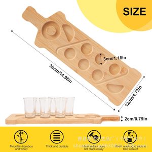 Nouveau support en bois pour verres, plateau pour verres à whisky et spiritueux, boîte à sel pour bar/cocktail, support pour verres à bière - Product Image 4
