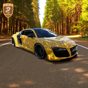 ชุดแต่งไวด์บอดี้ LB สำหรับ <span class=keywords><strong>Audi</strong></span> R8 V8 V10 <span class=keywords><strong>Coupe</strong></span> ปี 2008-2015 ประกอบด้วยลิ้นหน้า สเกิร์ตข้าง บังโคลน ดิฟฟิวเซอร์กันชนหลัง วัสดุ FRP - Product Image 2