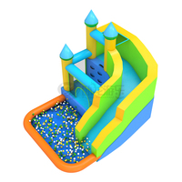 Château gonflable Wolong 3x3x3,2m en PVC écologique avec toboggan et piscine à balles pour enfants, usage domestique/commercial, OEM, directement de l'usine