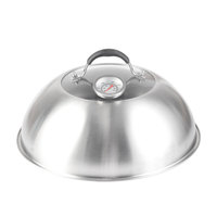 LECOS Bestseller Langlebiger Küchen-Dämpfdeckel Runder Bratdeckel BBQ-Deckel Edelstahl-Grillzubehör Käseschmelzglocke