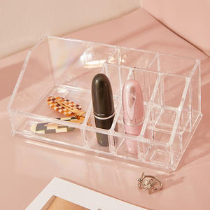 Rouge à lèvres crayon à sourcils maquillage brosse organisateur boîte Transparent en plastique prévention de la poussière dessus de Table <span class=keywords><strong>commode</strong></span> tiroir cosmétique stockage - Product Image 5