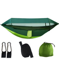 Hamac de camping de luxe avec moustiquaire, en nylon durable, pour usage extérieur, capacité de 300 kg, toutes saisons
