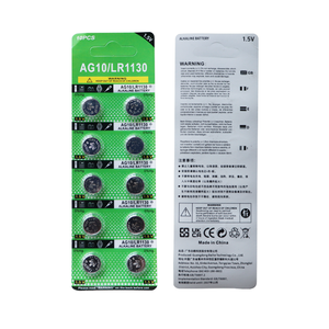 Vente en gros d'usine Pile bouton alcaline 1.5V Pile alcaline de montre OEM <span class=keywords><strong>AG10</strong></span> - Product Image 1