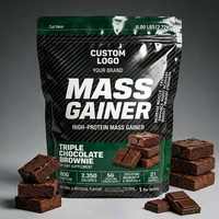 Sachet Doypack refermable imprimé sur mesure, recyclable, haute barrière, anti-lumière, pour poudre protéinée Mass Gainer 500g 1kg