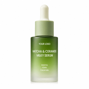 Siero Viso al Latte di Matcha OEM Etichetta Privata Vegano con Ceramidi per Riparare la Barriera Cutanea, Idratante per Pelle Danneggiata, Sensibile e Secca - Product Image 1