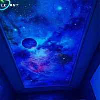 Jazz Pop Plafond Plafon Étoiles Pvc Décorations Maison Panneaux 3d Boîte de Nuit Éclairage Dynamique RVB Plafond Designs