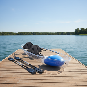 Kayak transparent en plastique épaissi pour <span class=keywords><strong>lac</strong></span> et piscine, idéal pour la photographie, bateau-canot-kayak transparent pour 2 personnes - Offre Spéciale - Product Image 5