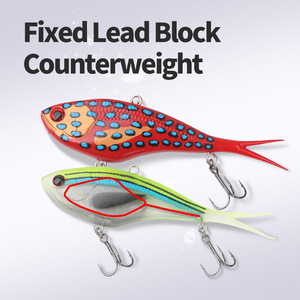 Esca Artificiale VIB Lead Soft Lure 130mm 60g a Lunga Gittata con Coda a Forcella e Ami per la <span class=keywords><strong>Pesca</strong></span> in <span class=keywords><strong>Mare</strong></span> di Pesci d'Acqua Salata - Product Image 5