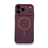 Étui de protection magnétique pour iPhone 18 Pro/Pro Max/14+, design mat effet peau avec protection intégrale anti-chute