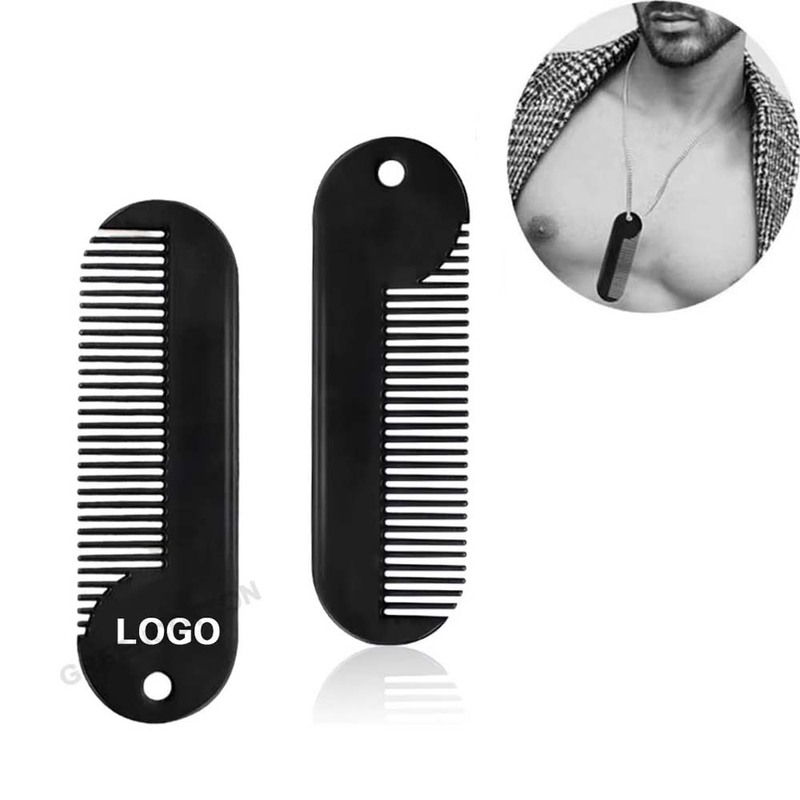 Custom Logo Mini Beard Comb Alloy