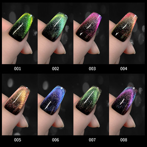 Vernis à ongles gel effet œil de chat diamant réfléchissant, effet cristal laser, longue tenue, brillance éclatante, pour usage professionnel en salon de manucure - Product Image 5