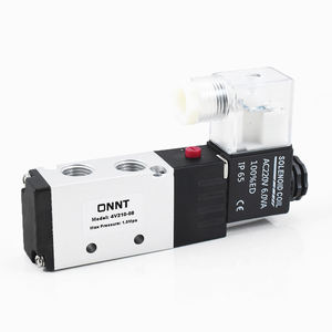 AC220V 110V DC24V 12V 1/8 1/4 <span class=keywords><strong>3</strong></span>/8 1/2 koil tunggal kontrol pneumatik katup Solenoid 4V110-06 4V210-08 4V310-10 4V410-15 pneumatik - Product Image 2