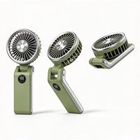 235 °   Ventilateur personnel portable pliable avec écran LED, 5 vitesses, temps de refroidissement de 0H, idéal pour la maison, le bureau, les voyages, les activités de plein air et les cadeaux.