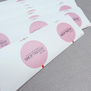 Autocollants ronds en feuille rose de luxe - Étiquettes personnalisées pour l'emballage et la marque des produits - Product Image 6