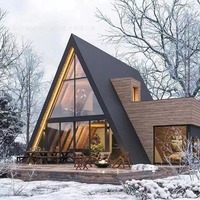 Maison triangulaire préfabriquée en acier durable, conception personnalisée pour projets de maisons modulaires écologiques en conteneurs modernes