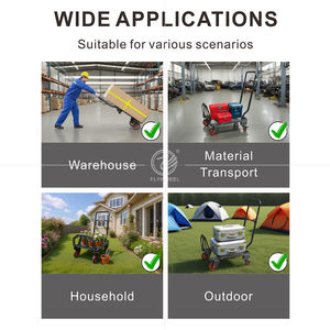 รถเข็นมือพับได้ 2-in-1 พร้อมล้อฟลายวีล |   รับน้ำหนักได้ 120 กก./200 กก., ลื่นไหลเหมือนทางลาด, เหมาะสำหรับใช้กับท้ายรถ - Product Image 6