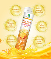 Complément alimentaire pour adultes, multivitamine C, comprimés effervescents, blanchiment de la peau, saveur de fruits, orange, 20 pièces, non destiné aux nouveau-nés