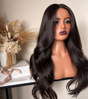 Perruques en cheveux humains avec closure en dentelle 13X4, pré-épilées, en cheveux vierges, sans colle, effet Body Wave, à fusionnement invisible pour femmes