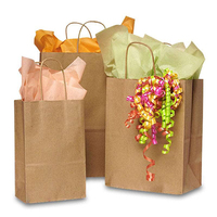 Stockage de pain d'épicerie biodégradable SOS petit 250g 110 gsm poignée torsadée restauration rapide sacs en papier kraft brun emballage