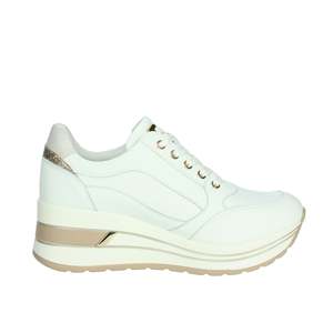 Sneakers Donna Serena Bianche con Lacci, Platform Chunky con Rialzo, in Sintetico - Product Image 4