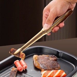 Korean Style 304 Stainless Steel Tongs Heat Resistant For Grilling BBQ Steak Flipping Kitchen Use - Product Image 2