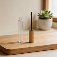 Flacons compte-gouttes avec bouchon à vis et compte-gouttes en bambou, idéaux pour les cosmétiques, les huiles essentielles, le stockage de parfums, les tubes de mascara