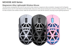 MCHOSE AX5 Series Optical <b>Wireless</b> Gaming <b>Mouse</b> with Three Connectivity Modes Rechargeable Ergonomic Design 6 Buttons in Stock - Product Image 4