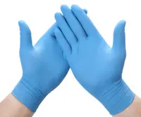 Бесплатные образцы синих нитриловых перчаток для медицинского осмотра