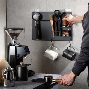 ชั้นวางอุปกรณ์กาแฟแบบติดผนังโลหะสำหรับใช้ในบ้านคาเฟ่บาร์ - Product Image 5