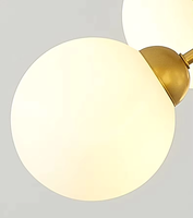 Lustre suspendu en forme de boule pour salon, salle à manger, chambre à coucher, style nordique, métal blanc, verre, E12, carré