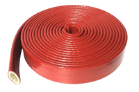 Funda de protección de alambre a prueba de calor de 1150 grados JDD protector de manguera resistente al fuego rojo ladrillo