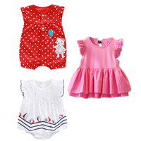 Kinderkleidung Großpackung 3er-Set Baby Mädchen Neugeborenen Kleidung Kleid Einteiler Strampler Kleid