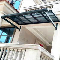 Aluminium Porte Auvent Fenêtre Multiple Taille Uv Extérieur Porte Avant Couverture Maison Patio Jardin Manuel Puissance Enduit Auvent