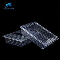 Conteneurs d'emballage alimentaire en plastique PET de qualité alimentaire, épaisseur 0,5 mm, forme rectangulaire, pour pain, gâteaux, biscuits, vente en gros d'usine