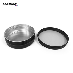 Multi-Size Black Aluminum <b>Tin</b> for Candle Car Wax Hair Wax - <b>Small</b> Metal Packaging Jar for Cosmetics Wholesale - Product Image 3