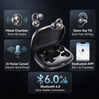 Écouteurs TWS à clip d'oreille REMAX OWS-07, Bluetooth 6.0, réduction de bruit IA, boîtier métallique, casque sport HiFi avec contrôle par application