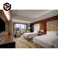 Personnalisation de suites d'hôtels haut de gamme à l'étranger, designers d'intérieur, mobilier d'hôtel, lit double, table de chevet, ensemble de cadre de lit