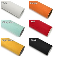 Stiker dekorasi Interior mobil, stiker kain dekorasi badan Interior mobil Suede dapat dilepas, stiker Film vinil beludru dengan perekat