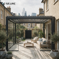 Toit en aluminium à persiennes imperméable pour balcon et terrasse, pour les grossistes et les distributeurs, pergola résistante aux intempéries, pergola d'ombrage