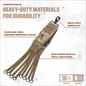 Correa de transporte de camuflaje para aves acuáticas y jabalíes, con 8 anillas, para patos, antideslizante, con respaldo cómodo, equipo de caza al aire libre, correa de transporte duradera - Product Image 5