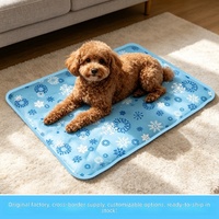 Tapis rafraîchissant pour animaux de compagnie, en gel, lavable, résistant aux rayures, imperméable, pour lit d'animal, été