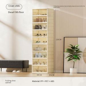 Folding Shoe Cabinet FREE Installation Required Large Capacity, Multi-Layer Household <b>Plastic</b> Transparent Storage Shoe <b>Box</b> - Product Image 6