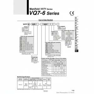 Collecteur pneumatique SMC VV717-02R-03B pièces pneumatiques - Product Image 1