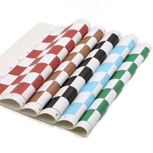 PU Leather Travel Chess Board <b>Mat</b> Portable Folding Chessboard <b>Roll</b> up Tournament Pad for Promotional Toys - Product Image 1
