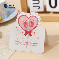 Cartes de vœux découpées sur mesure avec motif floral, cartes de remerciement pour petites entreprises, cartes personnalisées avec message pour emballage cadeau, fleuriste