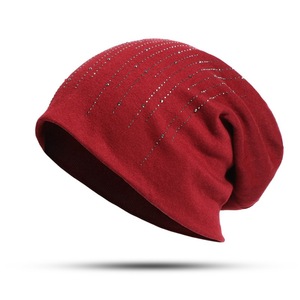 Offre Spéciale Logo personnalisé doux tricot 100% <span class=keywords><strong>coton</strong></span> mode femmes <span class=keywords><strong>bonnet</strong></span> d'hiver avec personnage dessin animé strass Ski chapeau - Product Image 3