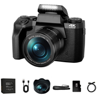 4K Akış Kamerası WD05 64MP 18X Zoom 4.0" Ultra HD Ekran Güzellik Işığı 28 Filtre Çift Kamera Zaman Atlamalı Kaydedici