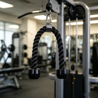 Accessoire d'entraînement de gym : Poignée de traction pour machine à câble, corde de triceps pour fitness
