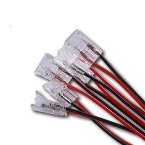 สายไฟเชื่อมต่อแบบไม่ต้องบัดกรี 2 ขา 8 มม. ของผู้ผลิต ความยาว 15 ซม. สำหรับแถบไฟ LED 2835 อิเล็กทรอนิกส์ - Product Image 2