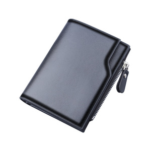 Portefeuille en cuir PU mince <span class=keywords><strong>pour</strong></span> homme, nouveau, avec fermeture éclair, <span class=keywords><strong>porte</strong></span>-<span class=keywords><strong>monnaie</strong></span> à 13 cartes, avec plusieurs fonctions de carte, portefeuille court à trois volets - Product Image 5
